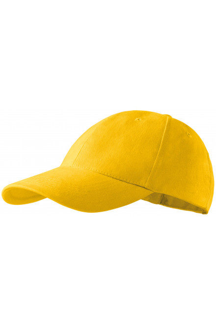 6-panelowa czapka z daszkiem, żółty