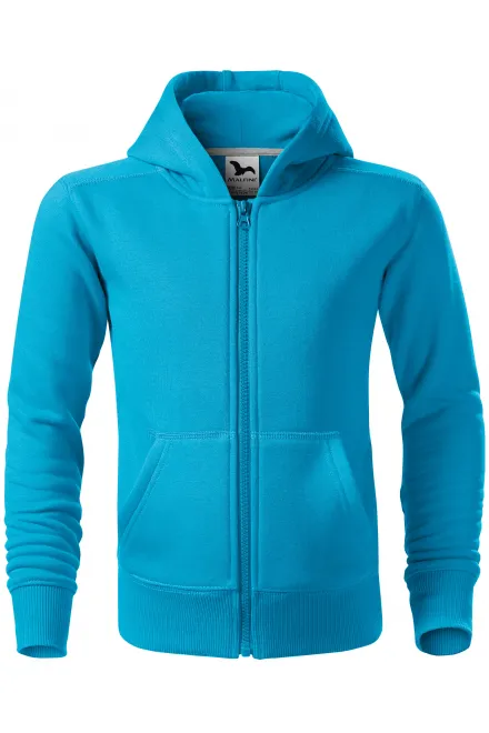 Bluza dziecięca z kapturem - turkus, 122 cm / 6 lat