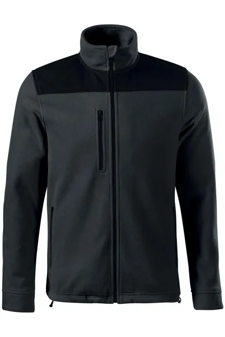 Ciepła kurtka polarowa unisex - hebanowy szary, L