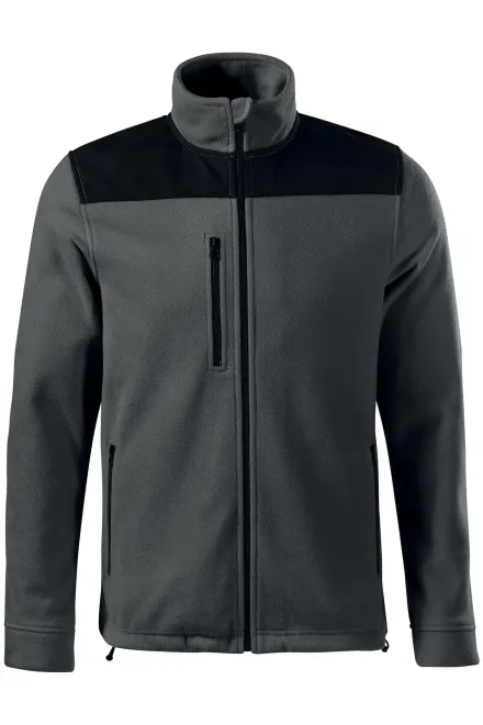 Ciepła kurtka polarowa unisex - stalowa szarość, L