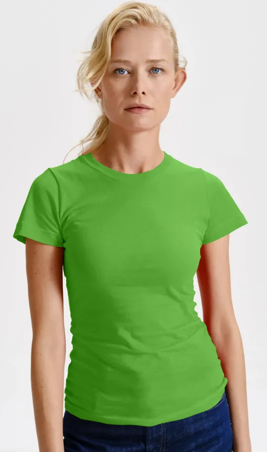 Klasyczna koszulka damska, zielone jabłko Klasyczna koszulka damska, zielone jabłko