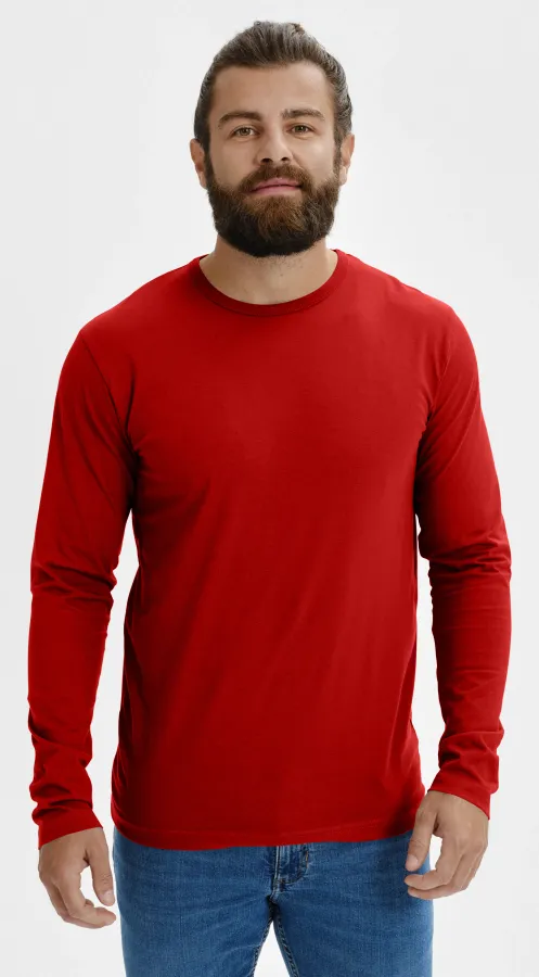 Męska koszulka z długim rękawem, czerwony Męska koszulka z długim rękawem, czerwony