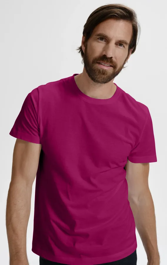 Prosta koszulka męska, fuchsia red Prosta koszulka męska, fuchsia red