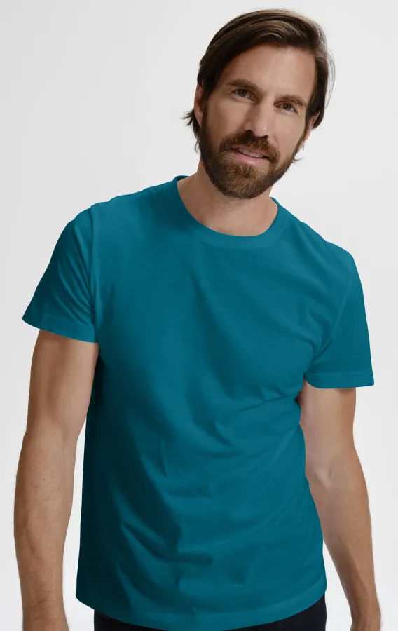 Prosta koszulka męska, petrol blue Prosta koszulka męska, petrol blue