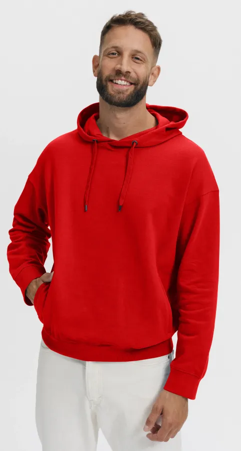 Wygodna męska bluza z kapturem, czerwony Wygodna męska bluza z kapturem, czerwony