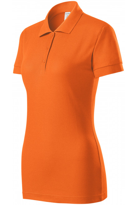 Damska dopasowana koszulka polo, pomarańczowy, damskie koszulki polo
