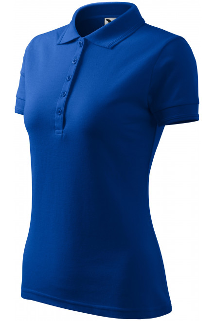 Damska elegancka koszulka polo, królewski niebieski, damskie koszulki polo