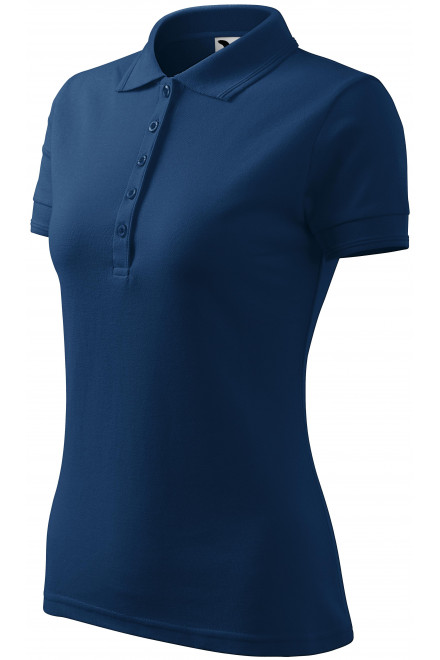 Damska elegancka koszulka polo, midnight blue
