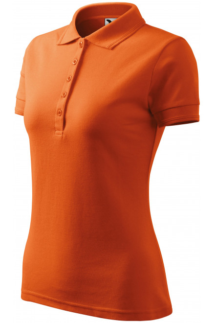 Damska elegancka koszulka polo, pomarańczowy, koszulki damskie