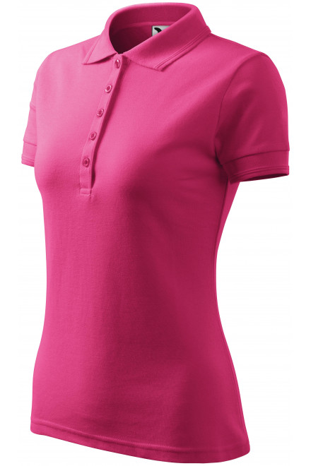 Damska elegancka koszulka polo, purpurowy, damskie koszulki polo