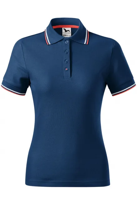 Damska klasyczna koszulka polo - midnight blue, S