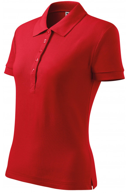 Damska koszulka polo, czerwony, damskie koszulki polo