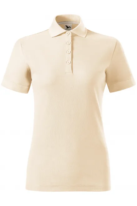 Damska koszulka polo z bawełny organicznej - migdałowy, 2XL