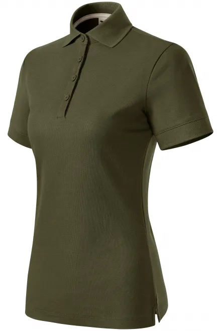 Damska koszulka polo z bawełny organicznej, military