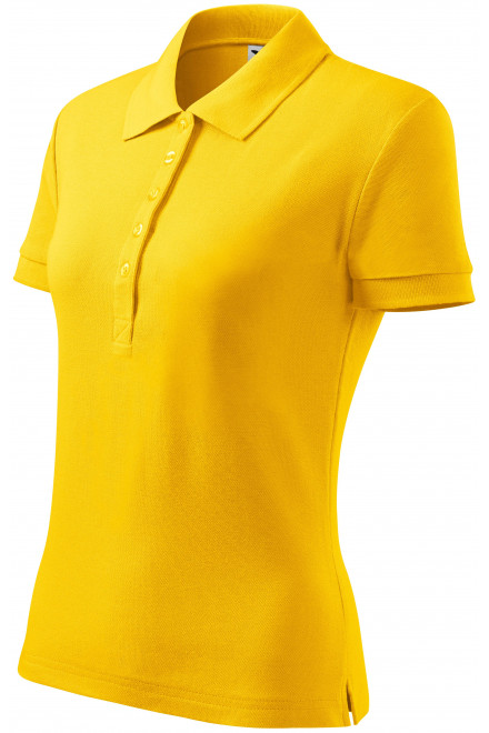 Damska koszulka polo, żółty, damskie koszulki polo