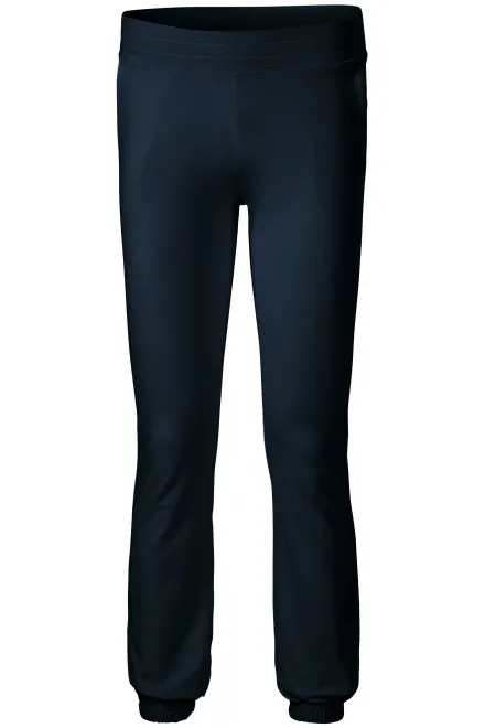 Damskie spodnie dresowe z kieszeniami - ciemny niebieski, M