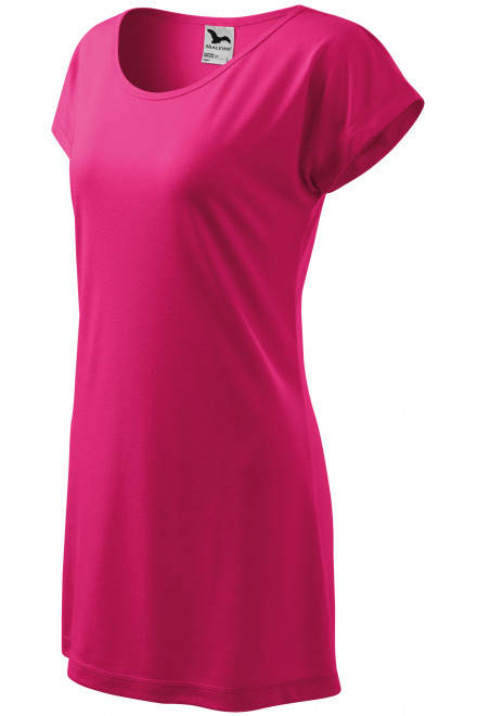 Długa koszulka/sukienka damska, purpurowy