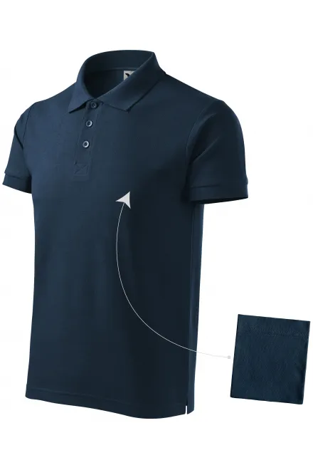 Elegancka męska koszulka polo, ciemny niebieski