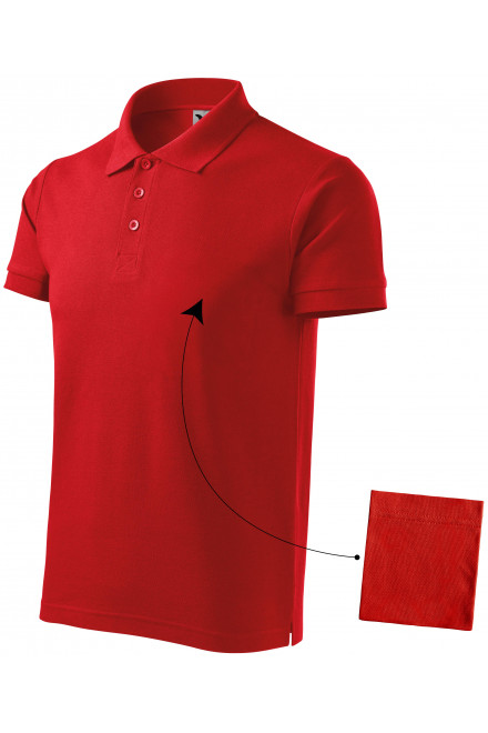 Elegancka męska koszulka polo, czerwony, męskie koszulki polo