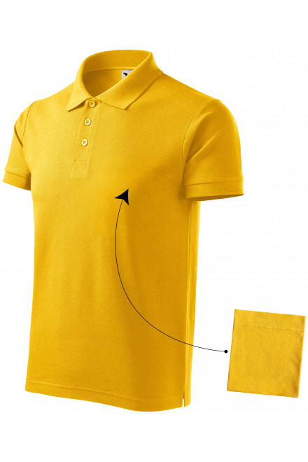 Elegancka męska koszulka polo, żółty, męskie koszulki