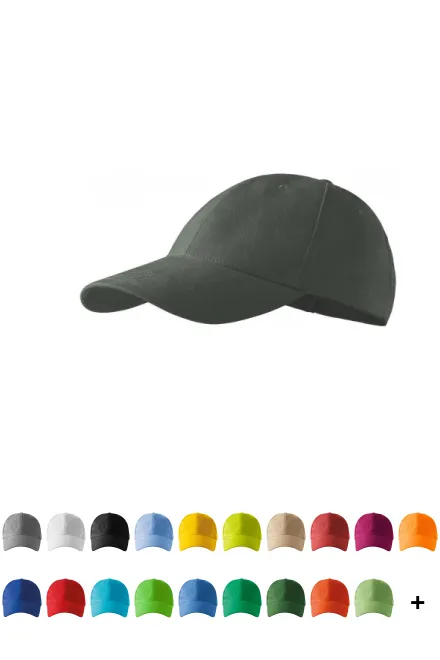 6-panelowa czapka z daszkiem, ciemny łupek