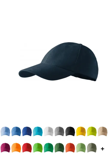 6-panelowa czapka z daszkiem, ciemny niebieski