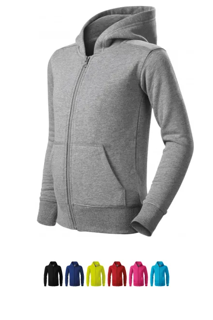 Bluza dziecięca z kapturem, ciemnoszary marmur