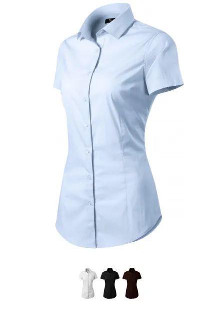 Bluzka damska Slim fit, jasny niebieski