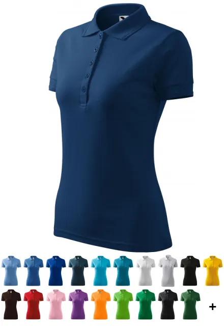 Damska elegancka koszulka polo, midnight blue
