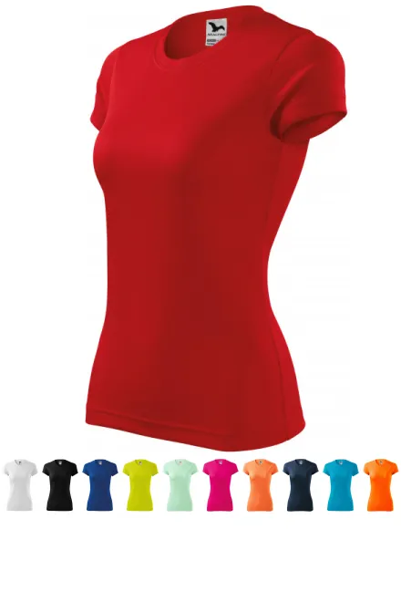 Damska koszulka sportowa, czerwony