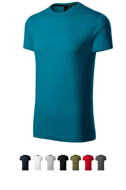 Ekskluzywna koszulka męska, petrol blue