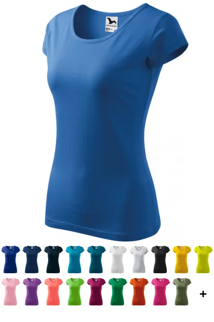 Koszulka damska z bardzo krótkimi rękawami, jasny niebieski