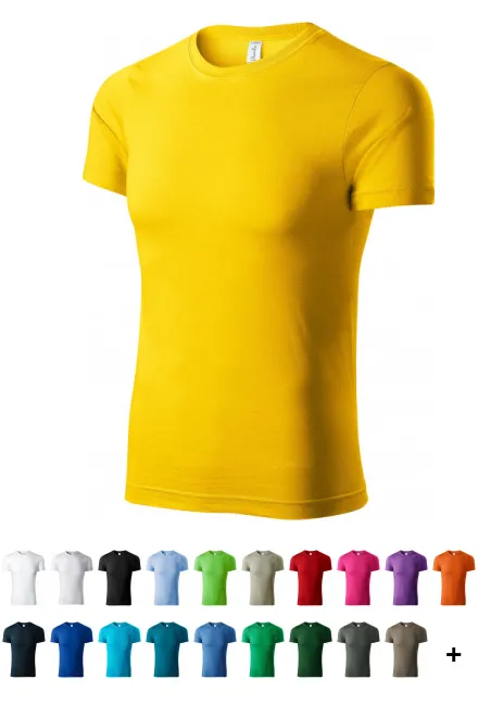 Lekka koszulka z krótkim rękawem, żółty