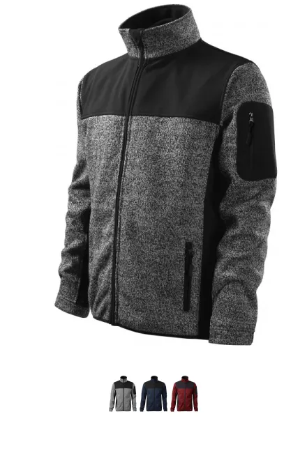 Męska kurtka na czas wolny, knit gray