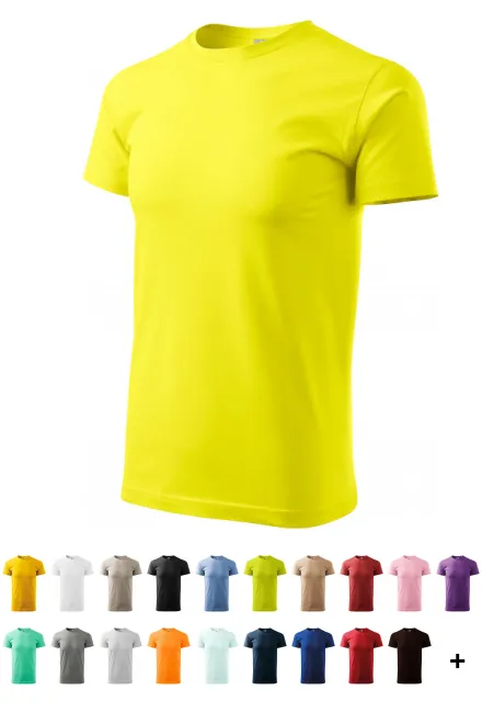 Prosta koszulka męska, cytrynowo żółty