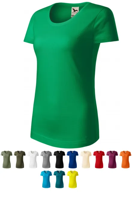 T-shirt damski z bawełny organicznej, zielona trawa