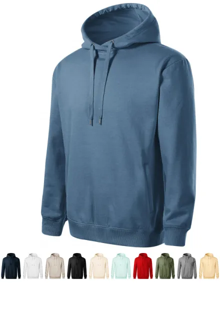 Wygodna męska bluza z kapturem, denim