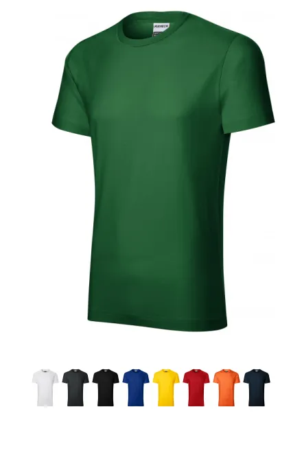 Wytrzymała koszulka męska cięższa, butelkowa zieleń