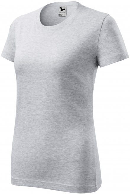 Klasyczna koszulka damska, jasnoszary marmur, krótkie koszulki