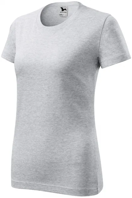 Klasyczna koszulka damska, jasnoszary marmur