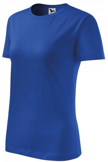 Klasyczna koszulka damska, królewski niebieski, krótkie koszulki