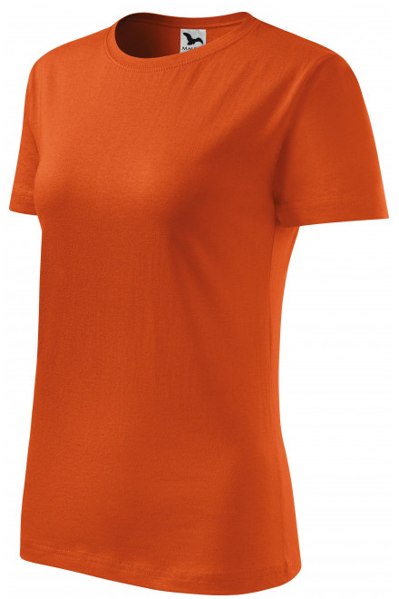 Klasyczna koszulka damska, pomarańczowy, pomarańczowe koszulki