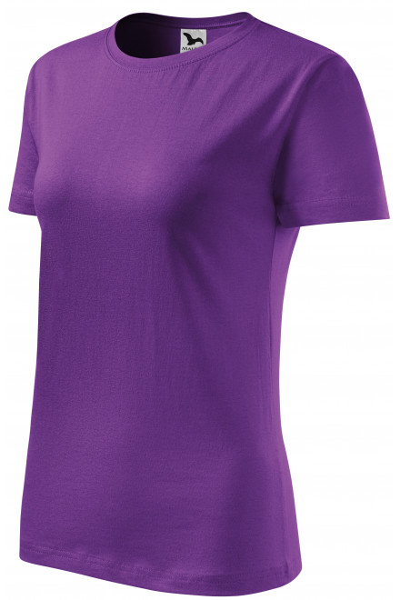 Klasyczna koszulka damska, purpurowy, różowe koszulki