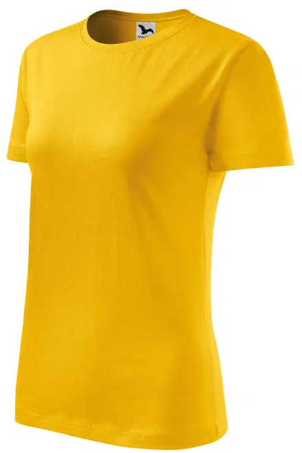 Klasyczna koszulka damska, żółty