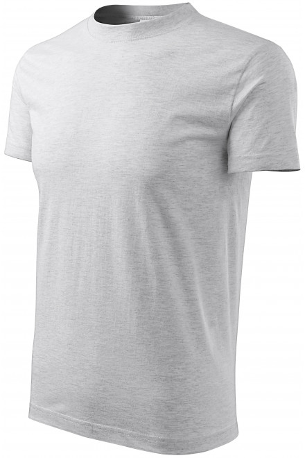 Klasyczna koszulka, jasnoszary marmur, koszulki bez nadruku
