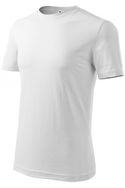 Klasyczna koszulka męska, biały, koszulki bez nadruku
