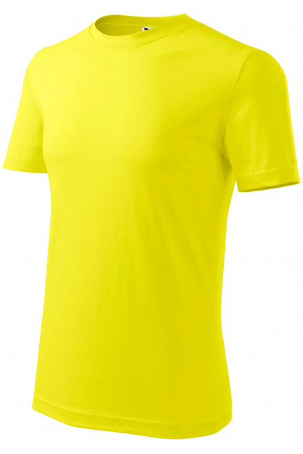 Klasyczna koszulka męska, cytrynowo żółty, żółte koszulki