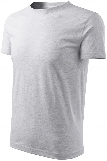 Klasyczna koszulka męska, jasnoszary marmur, szare koszulki