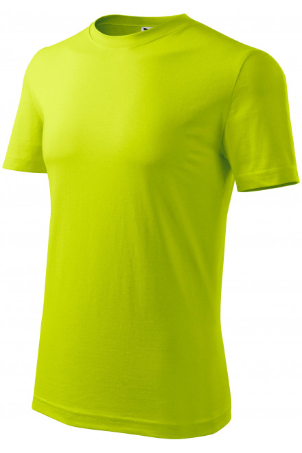 Klasyczna koszulka męska, limonkowy, zielone koszulki