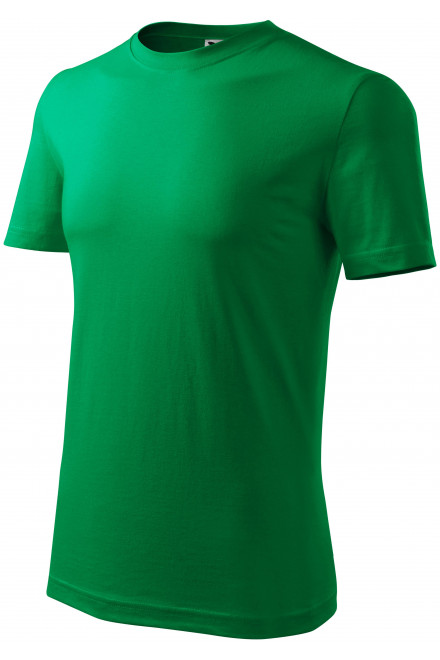 Klasyczna koszulka męska, zielona trawa, zwykłe t-shirty